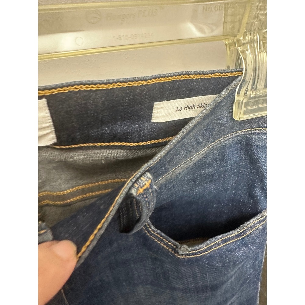 Frame Denim Le High Skinny Jeans Dark Indigo Blue High Rise Size 28 - Picture 4 of 6